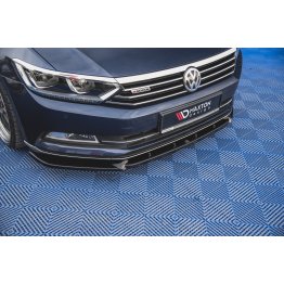 Накладка сплиттер на передний бампер на Volkswagen Passat B8